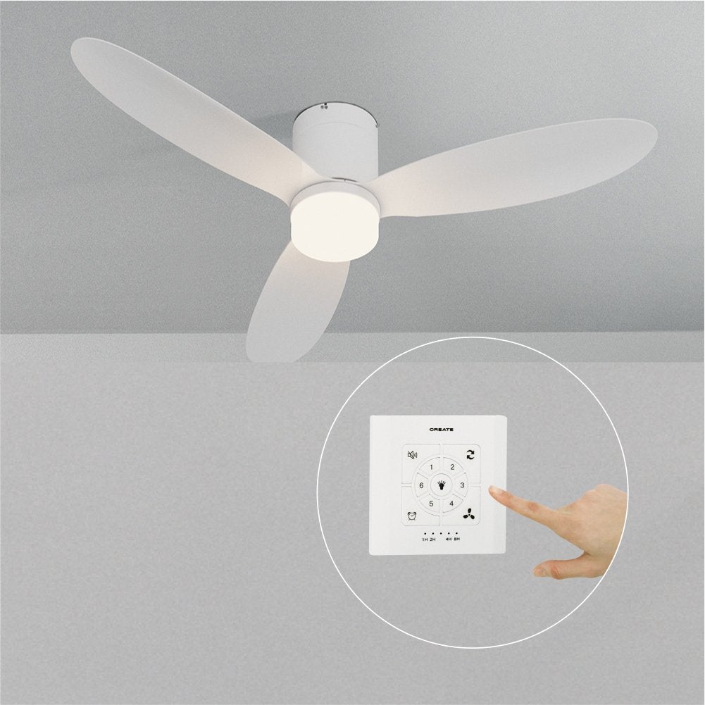 CREATE - WIND LITE - Cichy wentylator sufitowy 40W Ø132 cm odpowiedni do użytku wewnątrz i na zewnątrz -