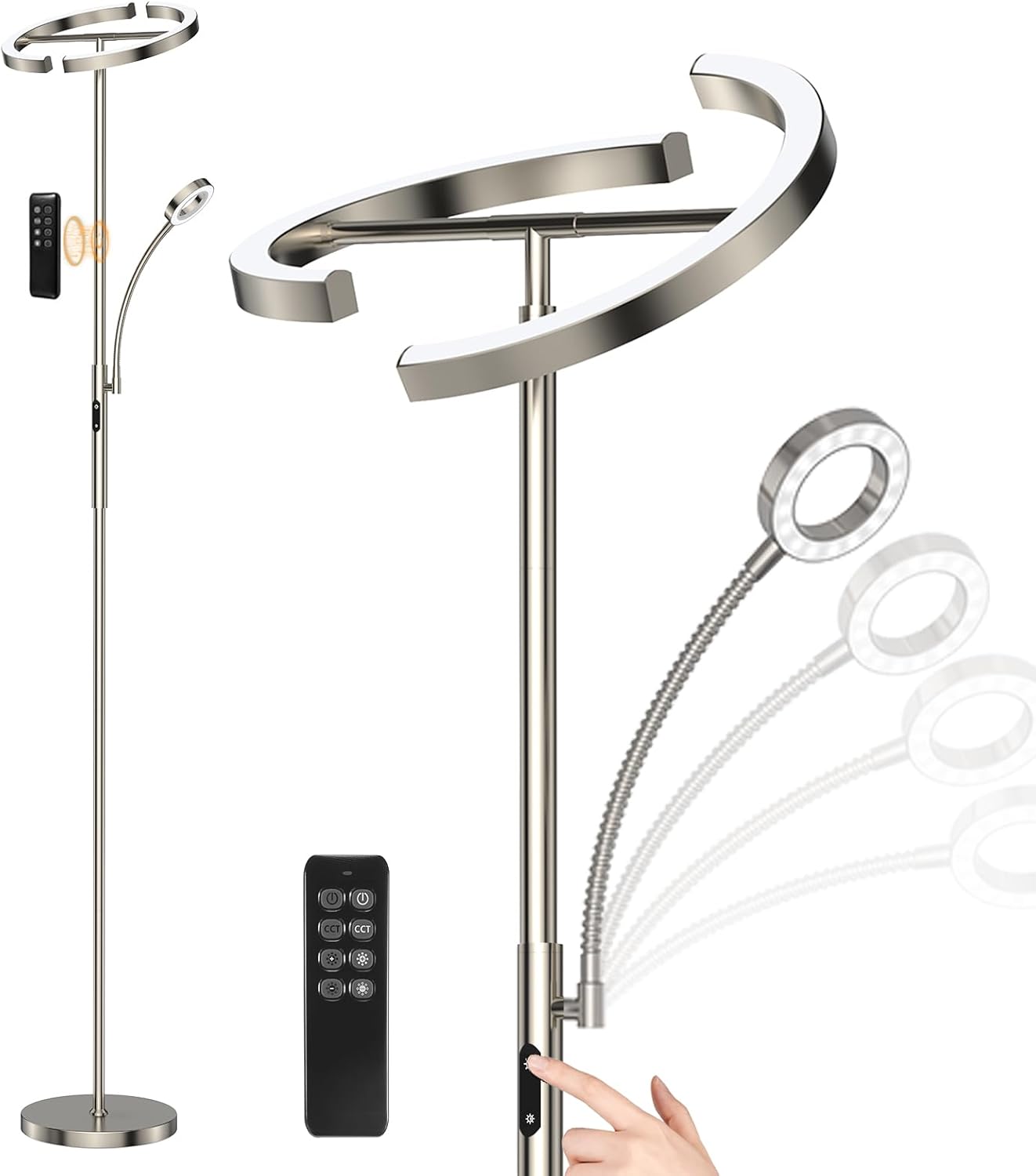 ANTENLICHT LED Plafonniére - 2 Plafondlamp Wit - Met Verlichting Woonkamer Lamp 40w 3000k 6500k 4500lm Dimbaar Met Afstandsbediening