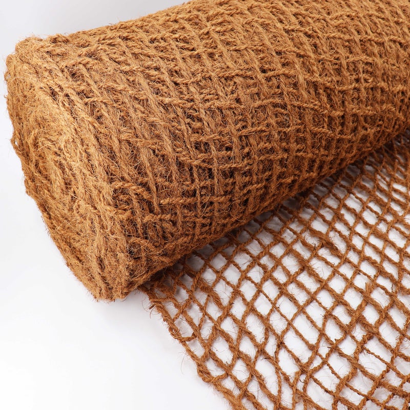 Siatka antyerozyjna 85 m, szerokość 1 m, wyściółka do oczka wodnego, mata z włókna kokosowego 450 g