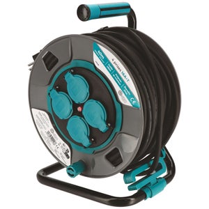 Enrouleur électrique FOXTER 40m Aluminium 4 Prises 220V Avec Disjoncteur - Occasion