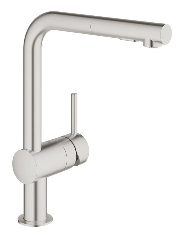 Grohe Minta Mitigeur d’évier avec douchette extractible, Supersteel (30274DC0)