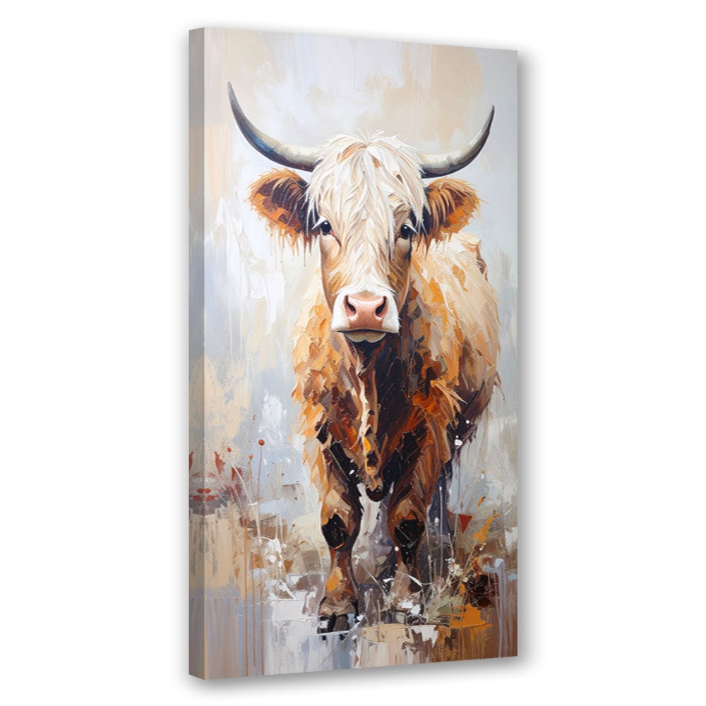Obraz nowoczesny do salonu, Szkocka krowa Zwierzęta Natura 60x120
