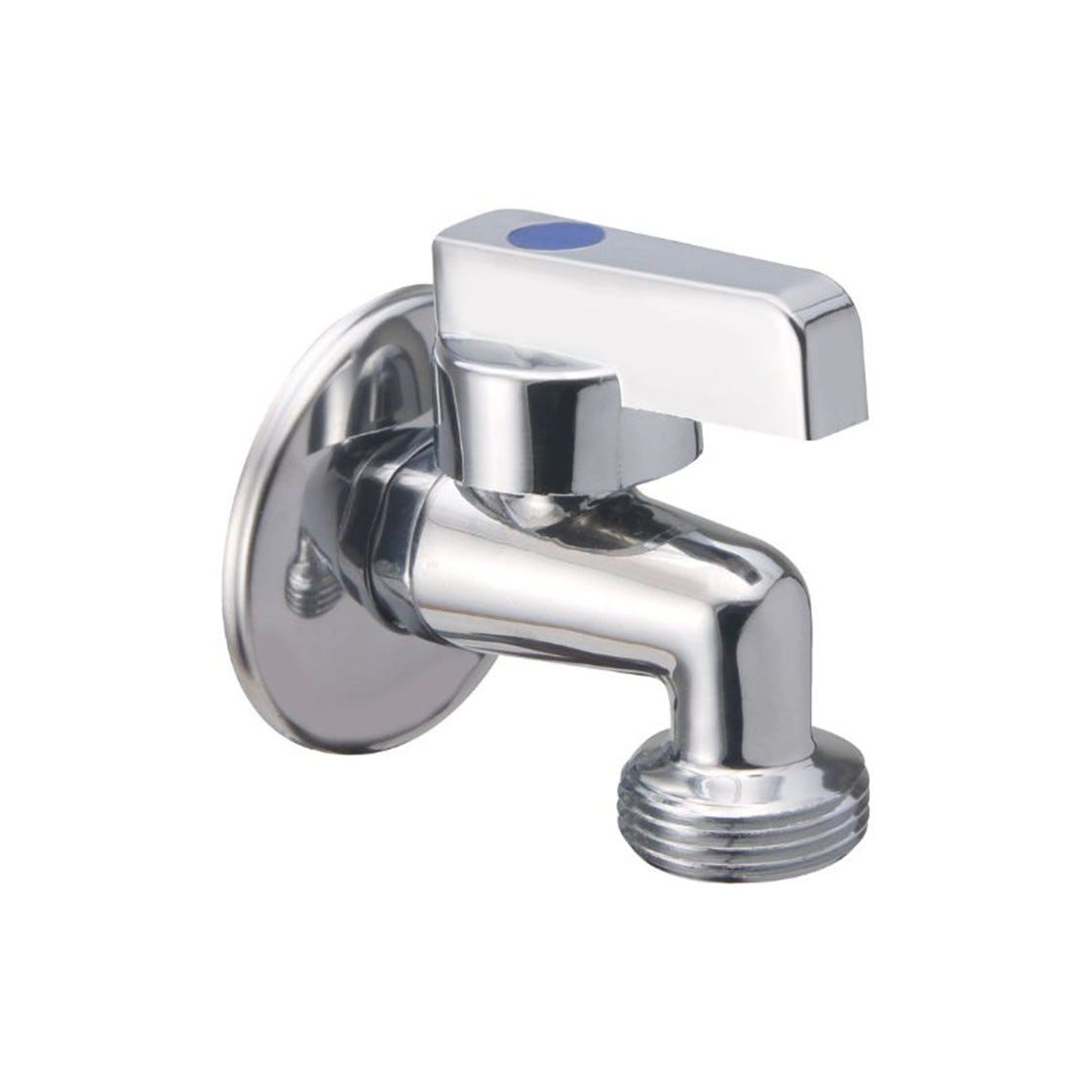 Grifo Para Lavadora De Metal - Válvula De Corte 1/2" A 3/4", Cromo, Fácil Instalación