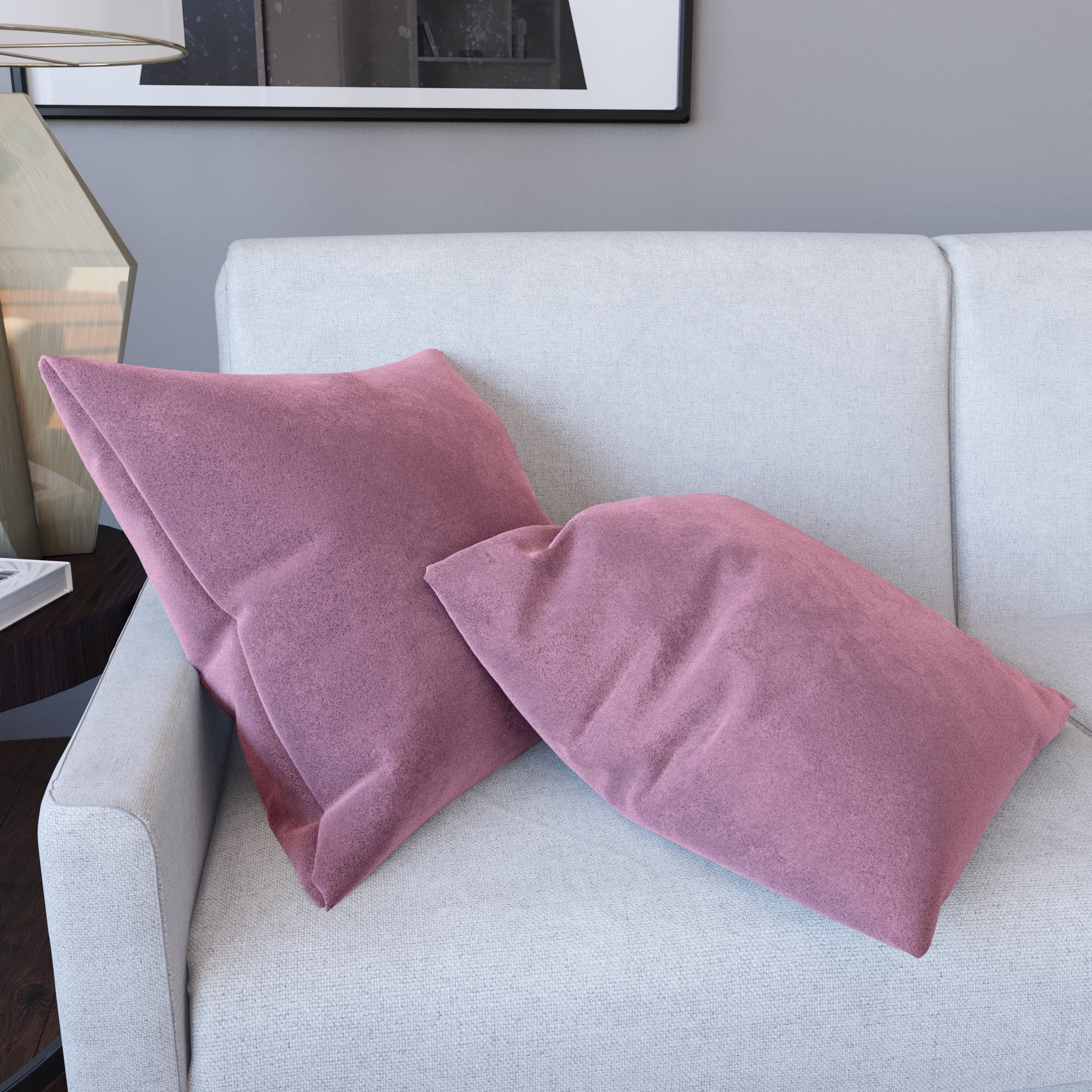 Ystyle Federe Cuscini Divano 40 x 40 cm Set da 2, Copricuscini in Morbido Peluche a righe, Fodere Cuscini Moderni Elegante Decorativi, Resistente per Divano Soggiorno Camera, Kaki