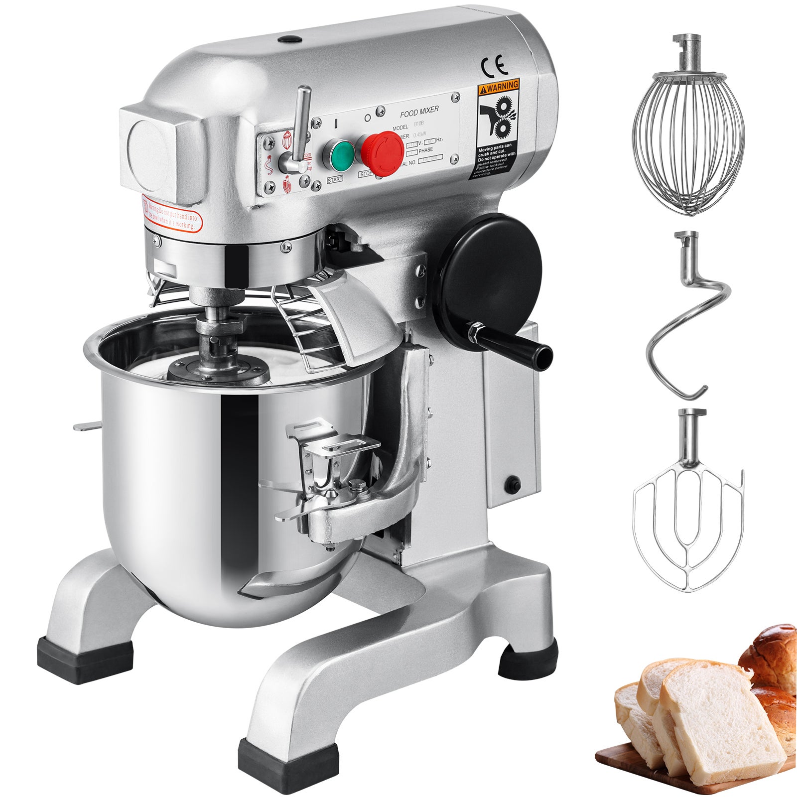 Robot Pâtissier MPM MMR-22Z - 750W, 2 Bols Rotatifs 3L, 5 Vitesses | Avec Crochet Pétrin, Fouet, Sans BPA