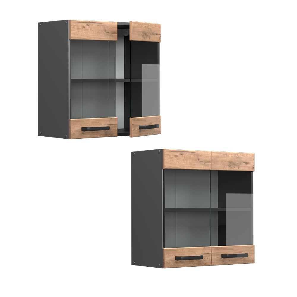 Vicco Armoire en verre R-Line, Chêne de force doré, 60cm - 5