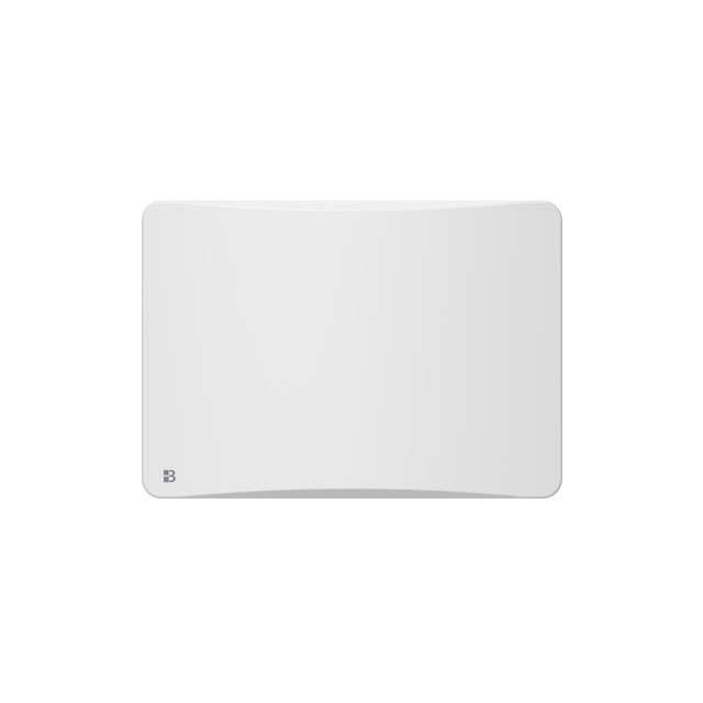 Radiateur électrique fixe à inertie sèche céramique avec thermostat interchangeable 1000W Bestherm OVEO horizontal blanc