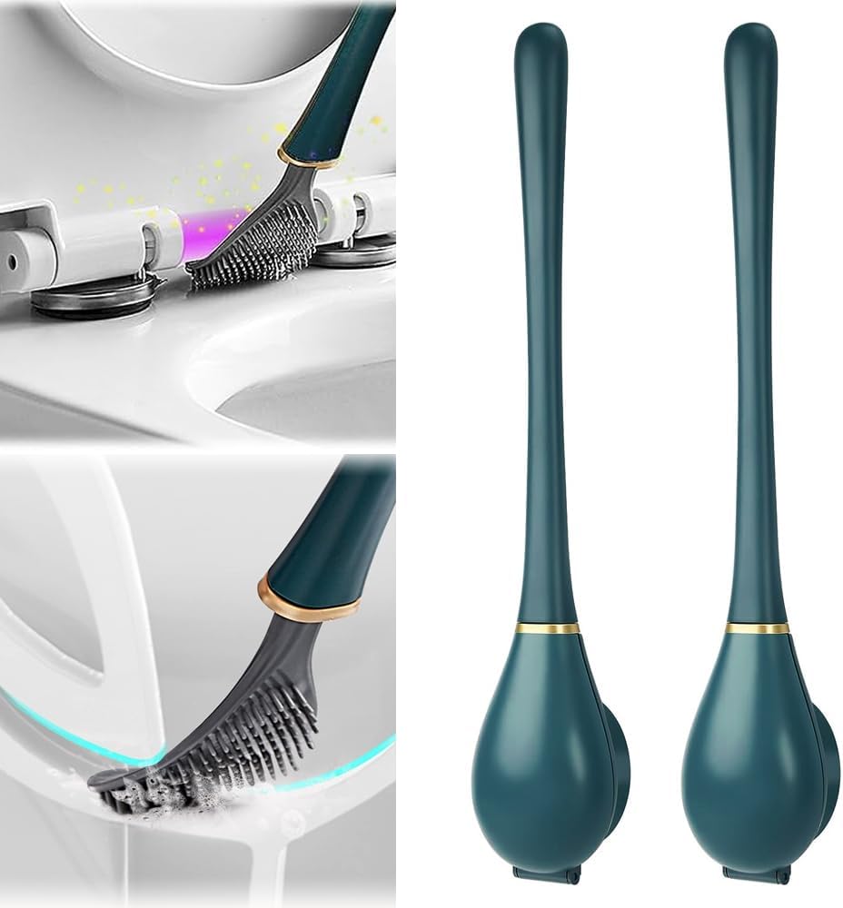 SAVEGA Brosse WC Silicone - Brosse Toilettes WC avec Reservoir