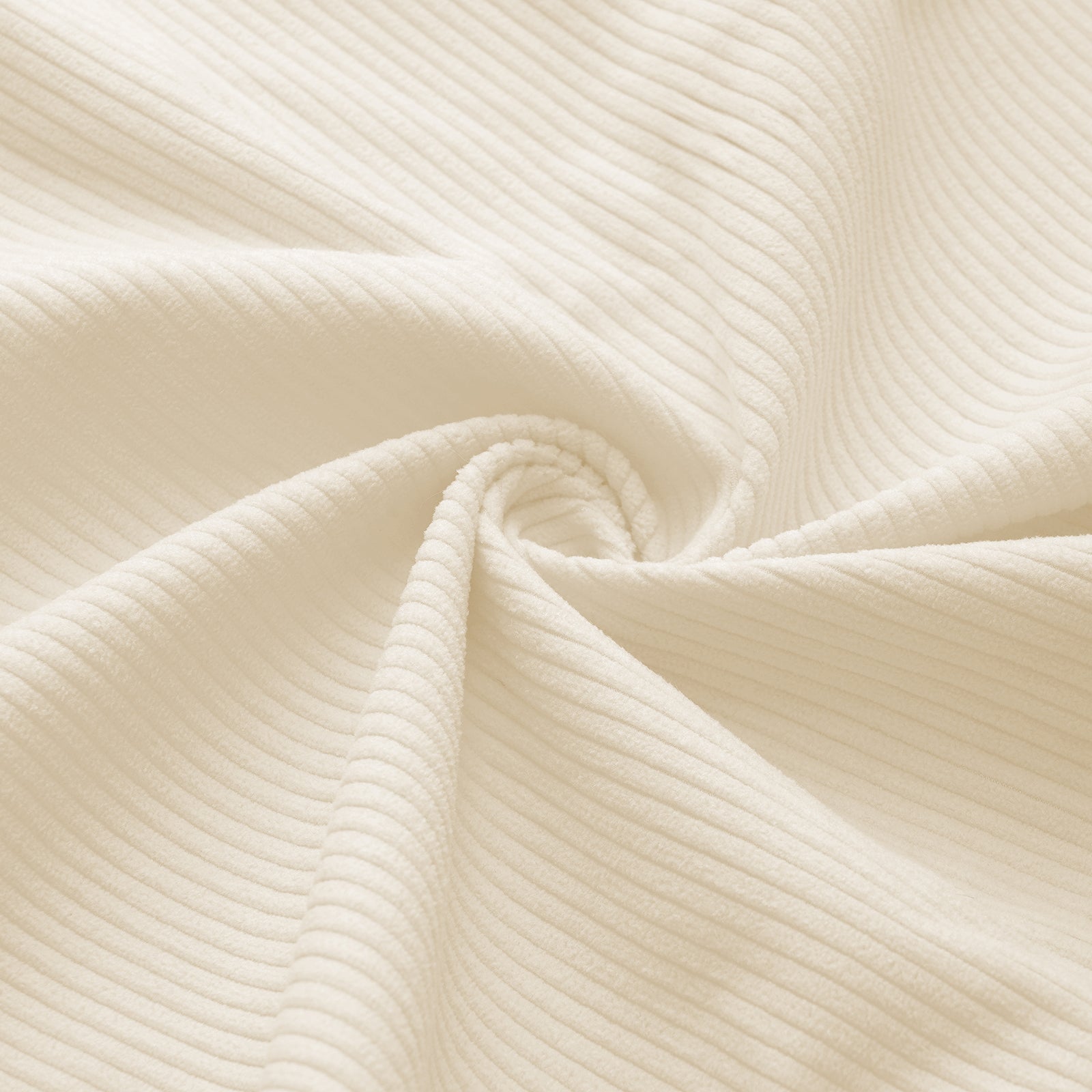 Poltrona de veludo cotelê, pufe 90x75x75cm, para quarto, sala de estar, presente de Natal - Bege - 9