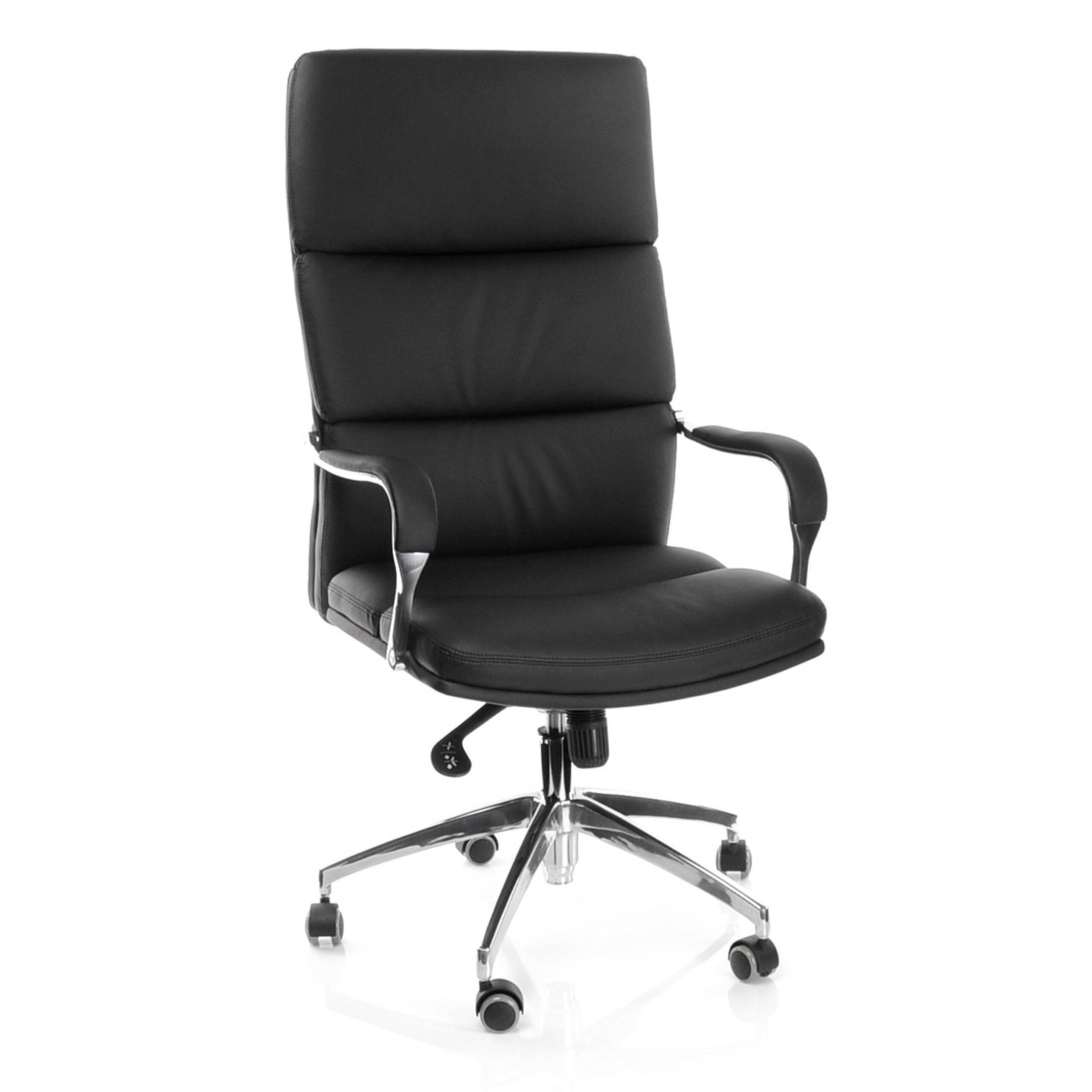 Krzesło biurowe / krzesło wykonawcze BRUNELLO 20 imitacja skóry czarny hjh OFFICE