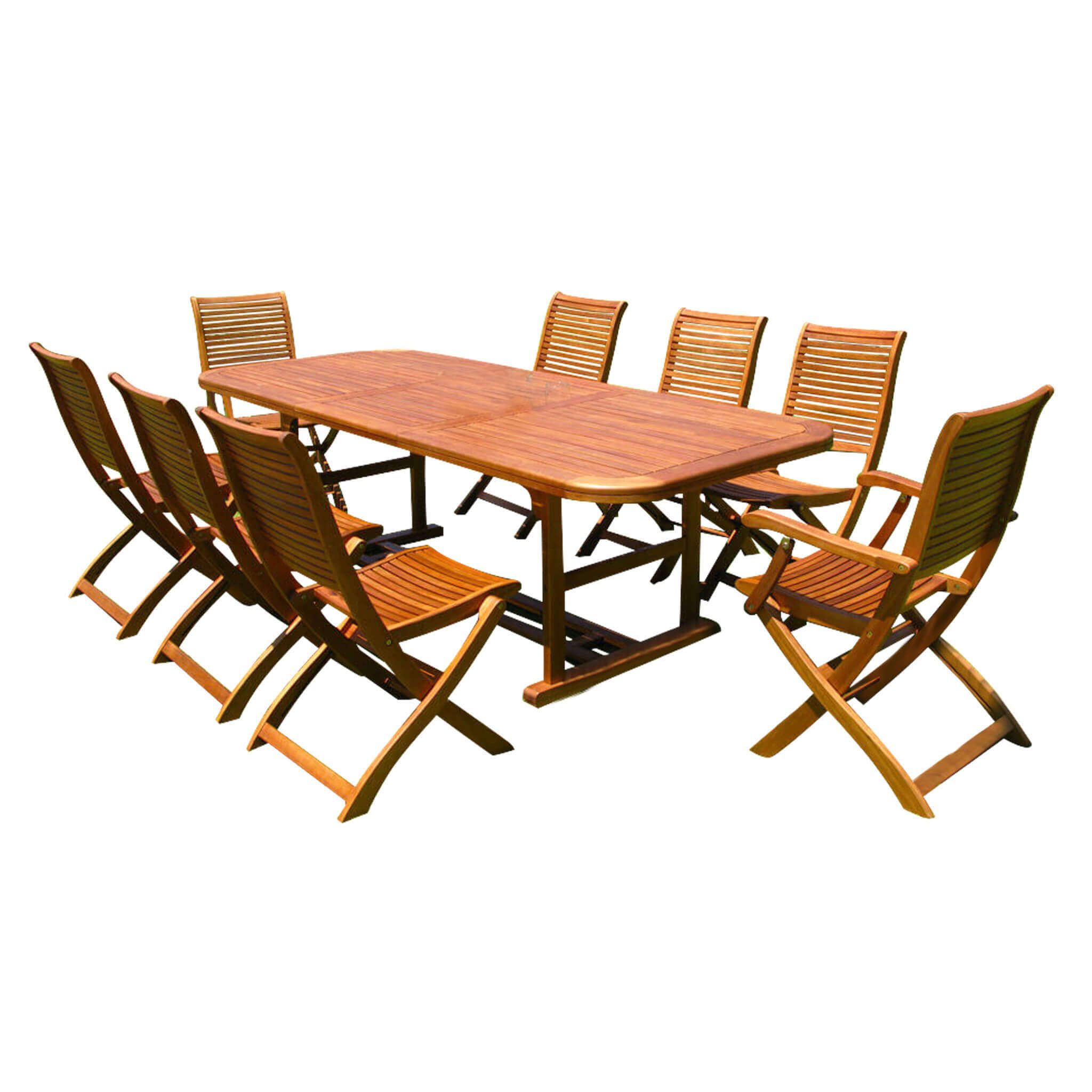Set Tavolo Giardino Allungabile Rettangolare 150