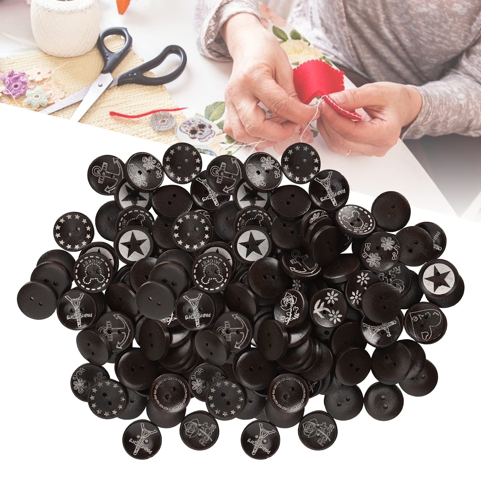 20 pezzi bottoni olive bottoni in legno per cucito artigianato abbigliamento cappotto esterno maglione bottone lunga striscia bottoni automatici accessori per cucito-I-6CM
