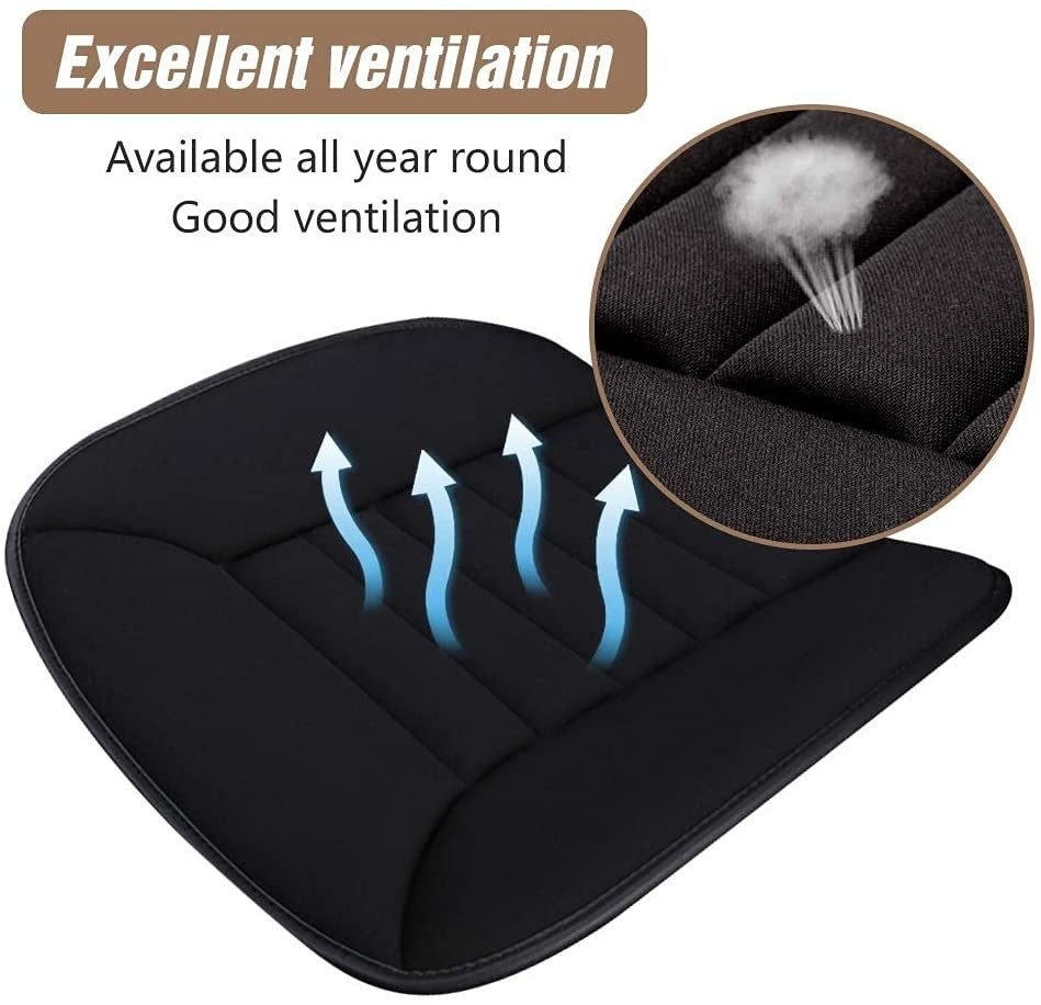 Cuscino per sedile auto, comodo cuscino in memory foam per guida, sollievo da sciatica e lombare, cuscino per sedile del conducente per veicoli, sedia da ufficio, sedia a rotelle, nero e grigio