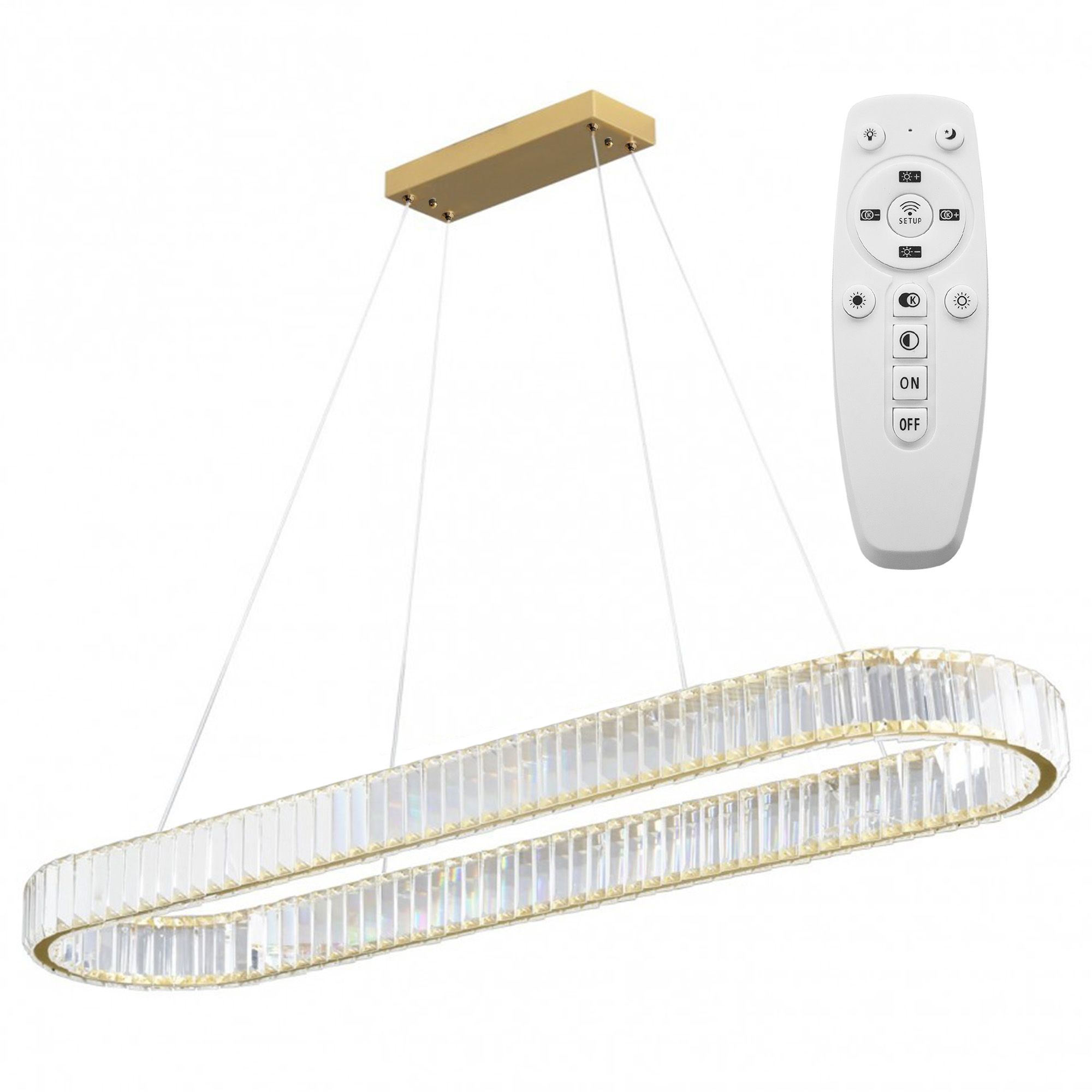 Lampa Sufitowa Wisząca Led Toolight Led App1508-Cp Złoty Szczotkowany