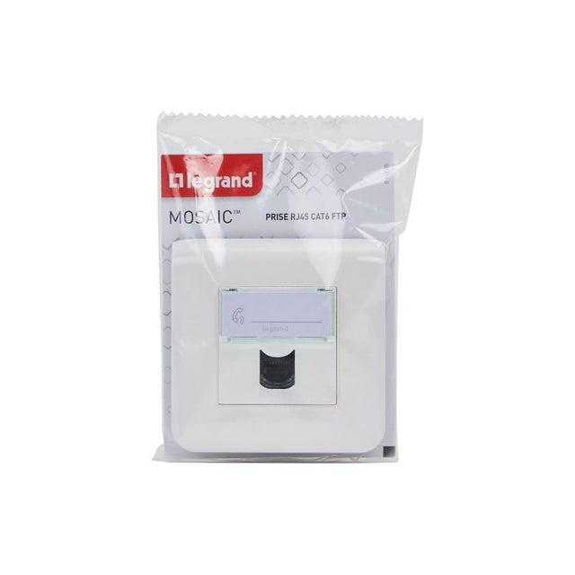 MOSAIC PRISE RJ45 BLANC COMPLET LEGRAND - 099205