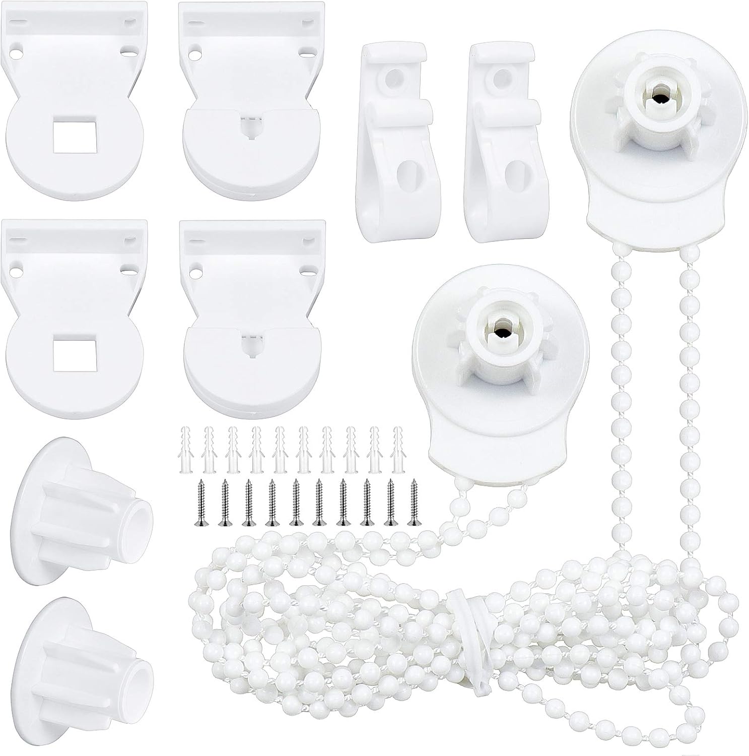 Kit Riparazione Tende A Rullo 2 Set - Frizione, Staffa E Catena Per Tubi Da 25 Mm In PVC