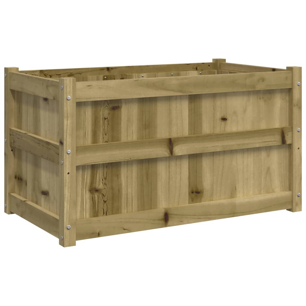 Lot de 2 Jardinières, Bac à fleurs, Pot de fleurs bois de pin n2382l - 5