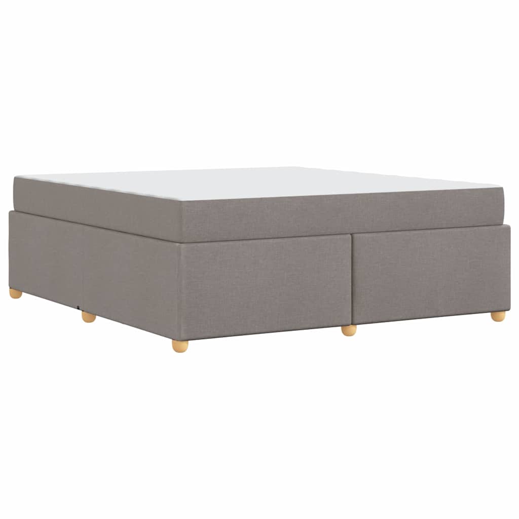 Cadre de lit avec matelas Taupe 180 x 200 cm tissu - 9