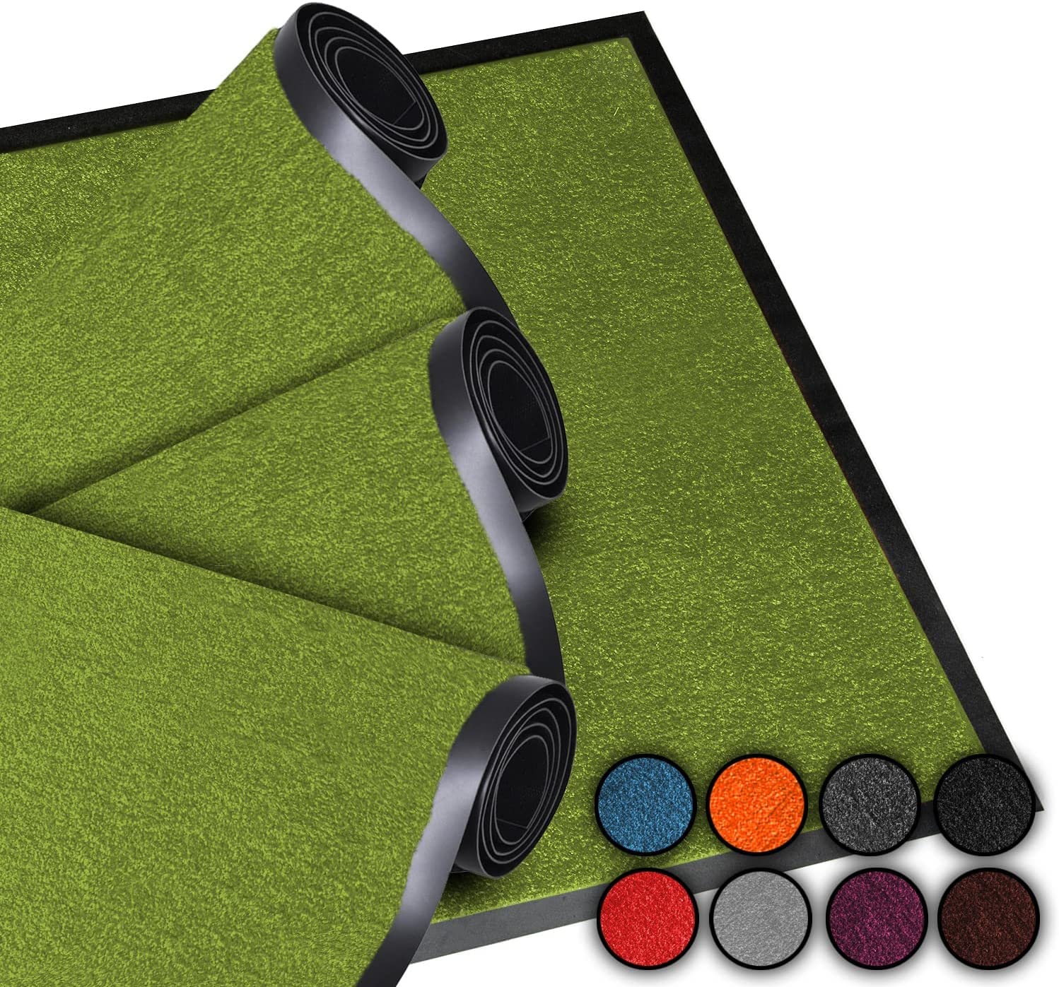 Lucahome - felpudo entrada casa 60x180 verde - alfombra antideslizante para entrada de casa, cocina y pasillo - felpudo exterior e interior