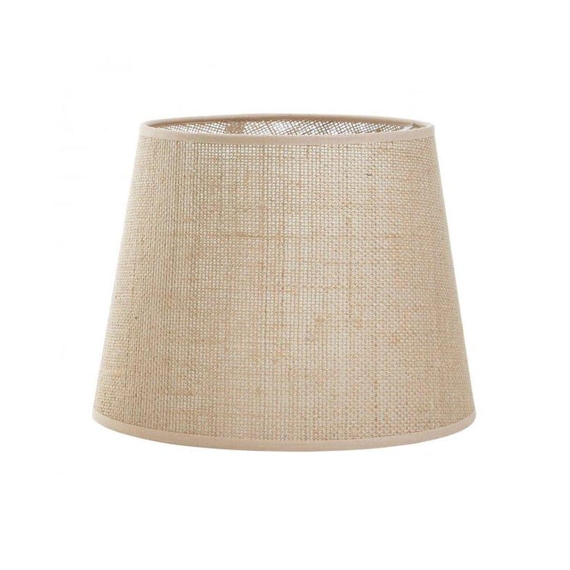 Okrągła aplikacja z juty w kolorze beżowym tuestilo novolux lighting a26e - 004 - HC