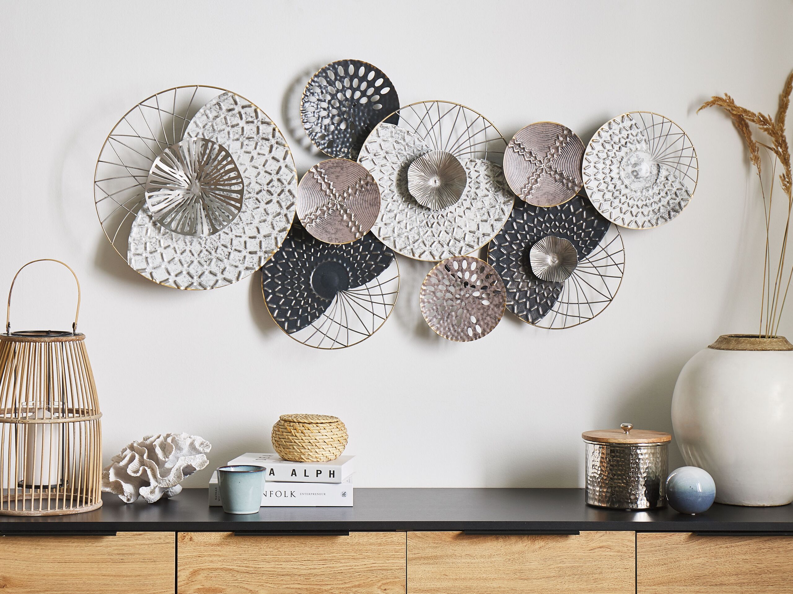 Décoration murale CESIUM Métal 58 cm Argenté - 4