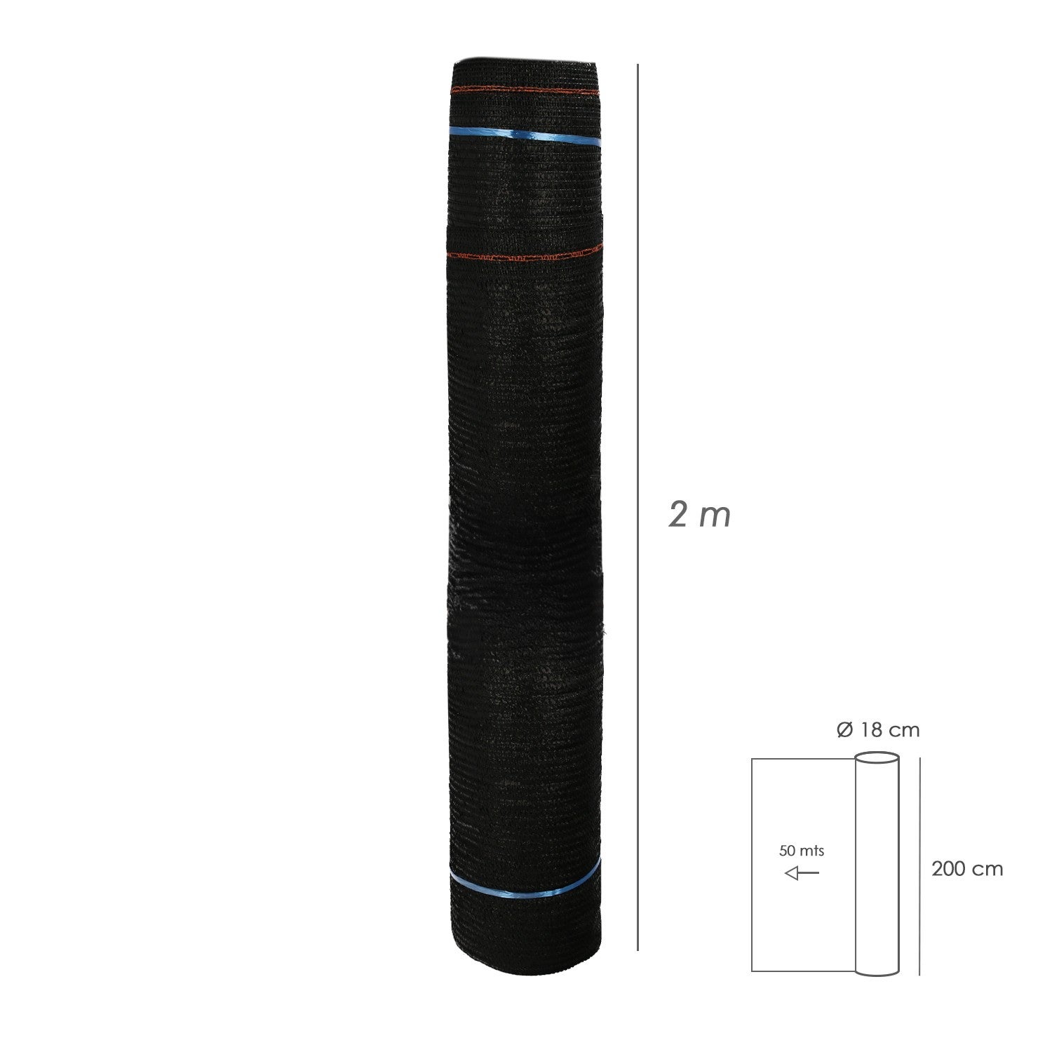BONERVA Sichtschutznetz Schwarz – 2 X 100 M, Für Terrasse, Garten & Balkon