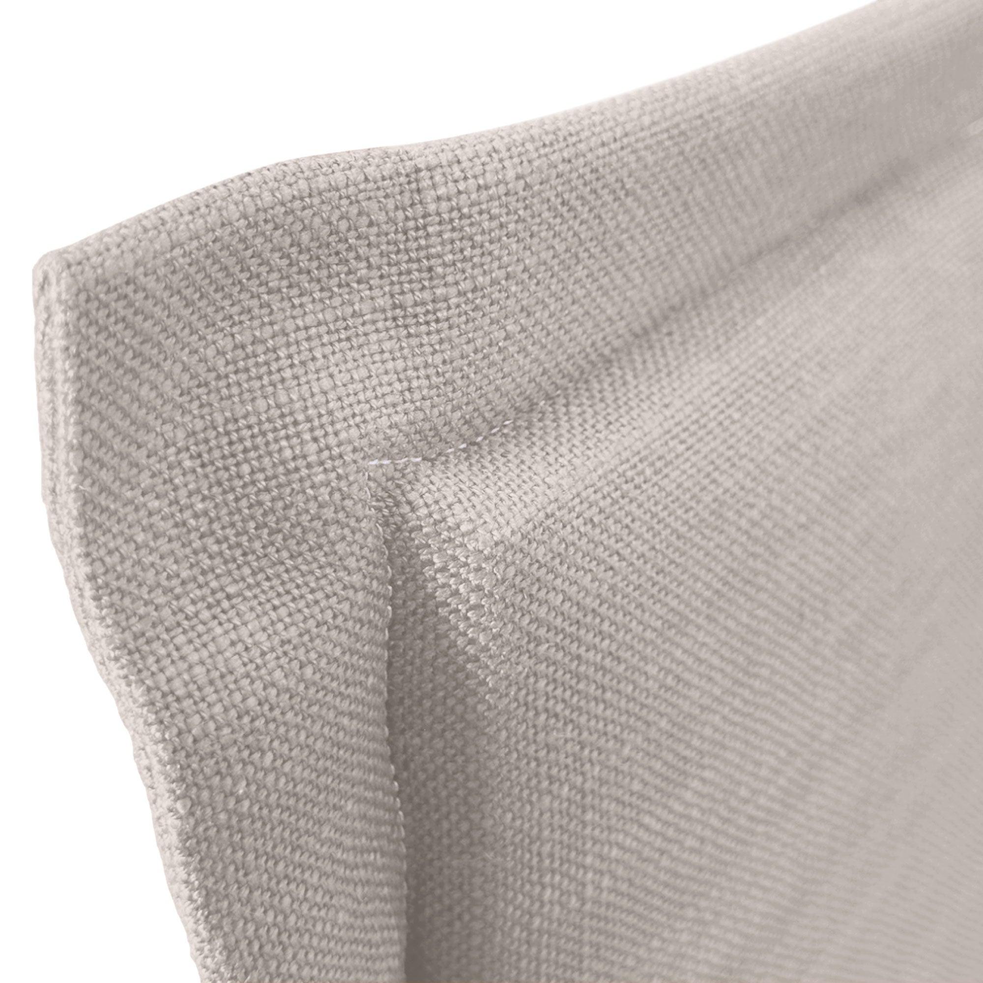 DHOME Cabecero de Lino Natural Liso con Ribete Hasta el Suelo 145x120cm Camas 135/140 - Beige - 4