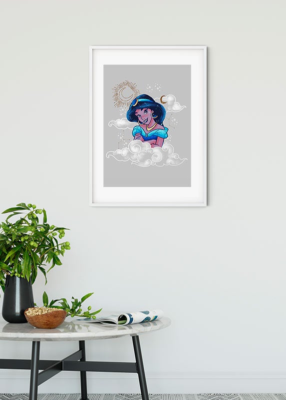 Cartel artístico de komar - disney jasmin clouds - talla: 50 x 70 cm
