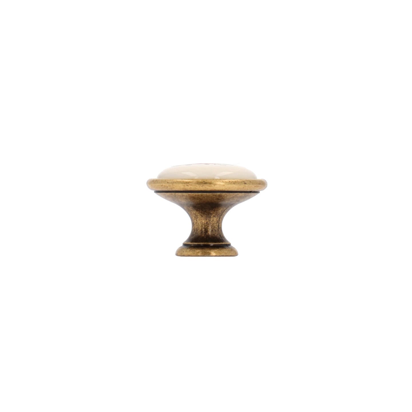 Bouton pour meubles en zamac et Porcelaine Diamètre 34mm Florence antique - 2