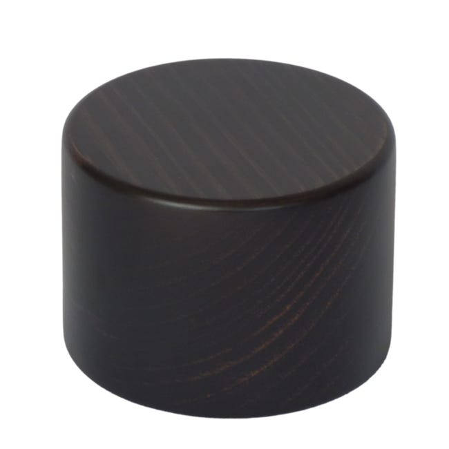 Socle Circulaire En Bois Massif - Diamètre 10 Cm, Hauteur 6,5 Cm - Finition Chêne Clair Mat