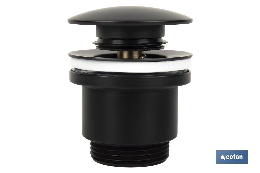 Schwarzes Click-Clack-Ventil mit großem Stopfen Ø63 mm | Leroy Merlin