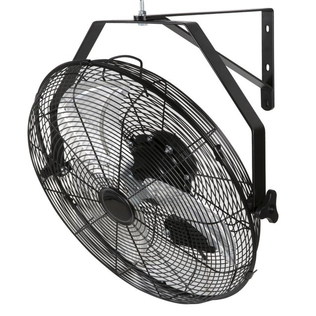 Ventilatore a parete oscillante 57 cm, 4150 CFM, 3 velocità, impermeabile, nero SucceBuy