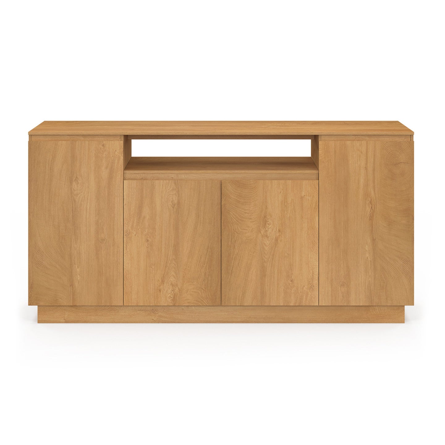 Buffet 160 cm SERENA 4 portes avec niche centrale effet bois - 3