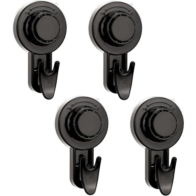 4 sztuki haczyków z przyssawkami, haczyki ścienne z przyssawkami, przybory kuchenne do łazienki, 5 kg, czarny