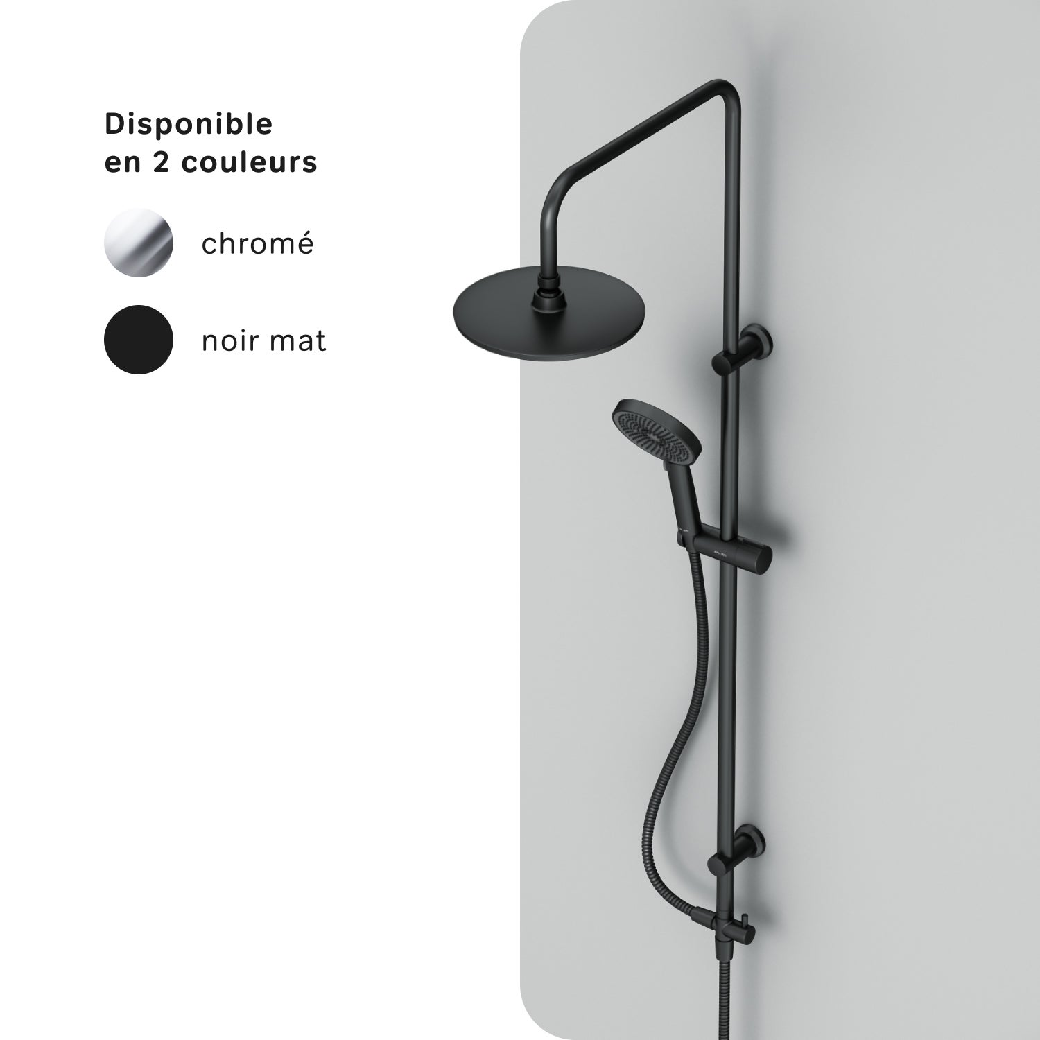 Colonne de douche et bain baignoire sans robinetterie Noir Play F078Y022 AM.PM - 7