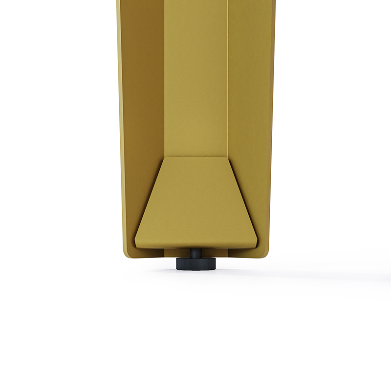 Lot de 2 pieds d'angle DECO-GEM pour table haute en acier finition époxy doré à vis-étau, H.75 cm - 4