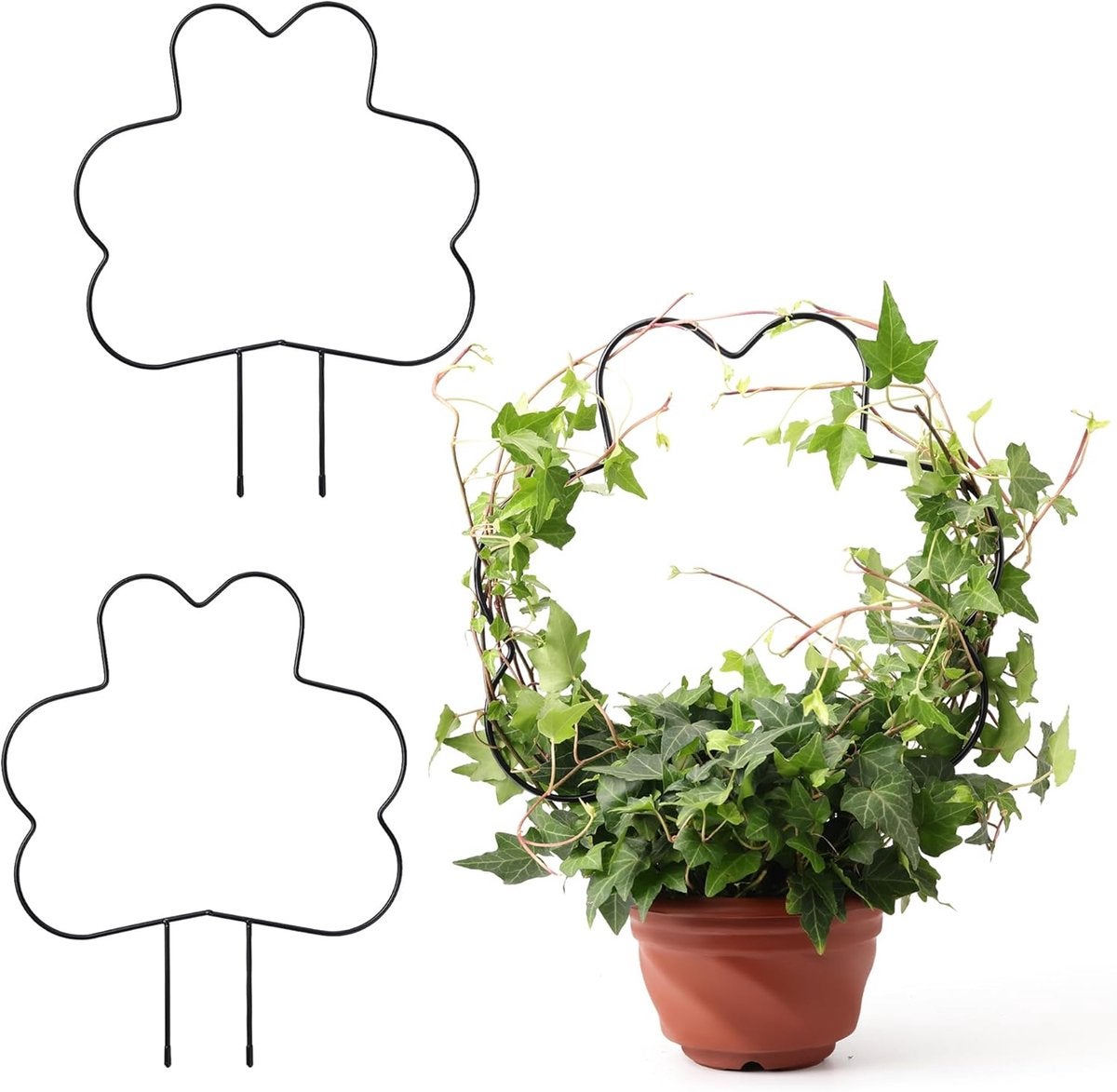 Spalier pentru plante, forme de flori, spalier mic pentru plante în ghiveci, pentru viță de vie pe mese, balcoane, grădini și peluze, 40 * 34 cm