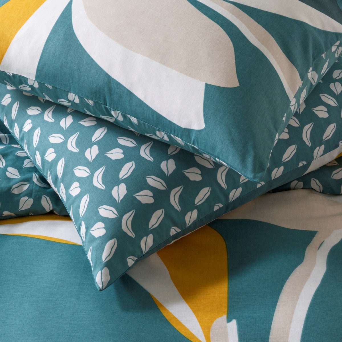 Parure de lit 2 personnes tropical réversible feuilles 260x240cm - 2