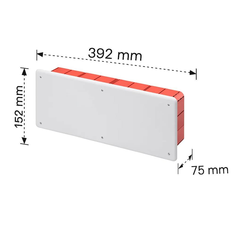 GW48008 Boîte de jonction à encastrer Guide Din 392X152X75 - 3