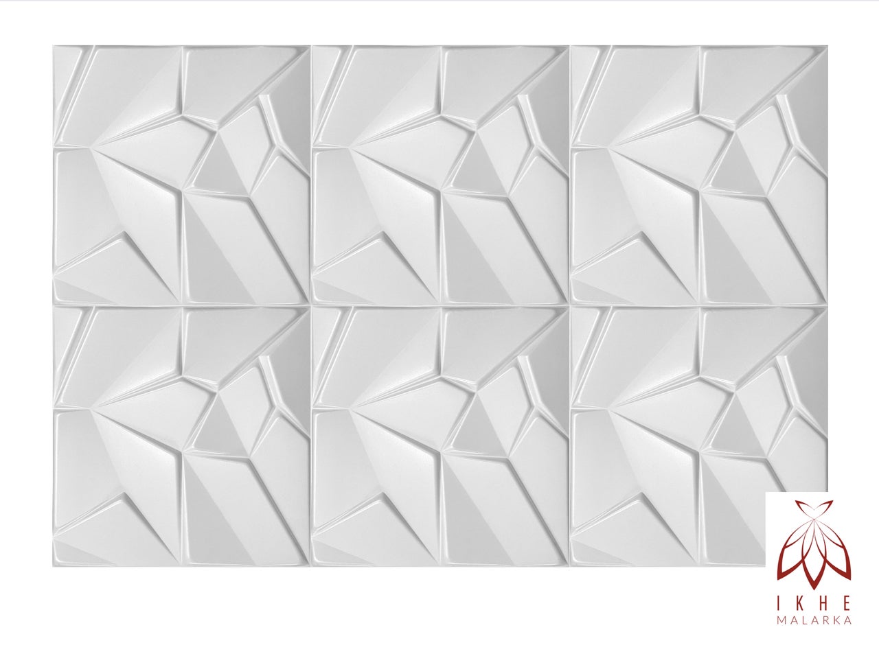 24x/ 6m² Panneaux muraux 3D décors revêtement mural panneaux de plafond POLYSTYRENE MATERIAL STYROPOR-TYPE 3mm force MERKUR Blanc - 3
