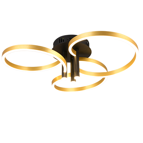 Lampa sufitowa wisząca Caruso złoto-czarna LED 43W 2300K-4000K 4980lm nowoczesna wym: 20 x 65 x 65 cm metal Trio - 2