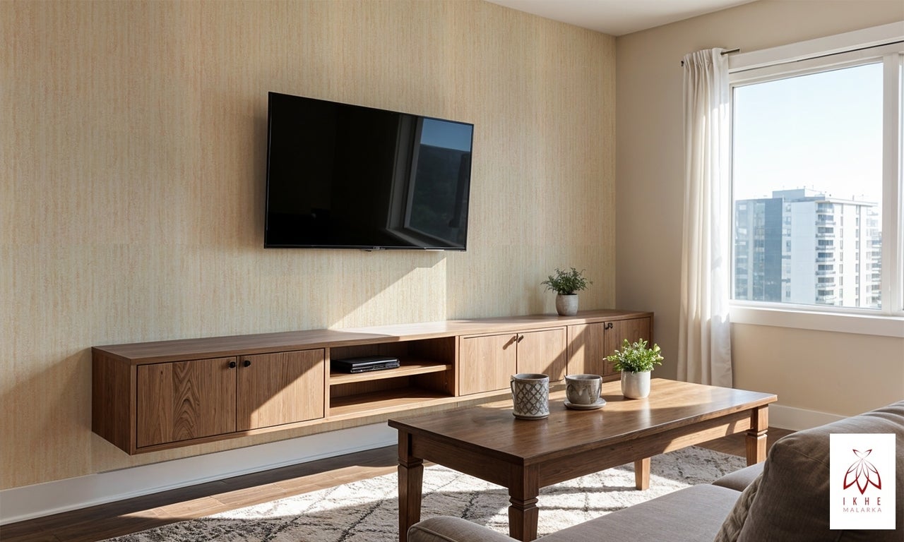1,8 m² SXP Panel de Pared 3D Autoadhesivo 60x300 cm– Flexible, Impermeable – Hormigón BEIGE WB-3001 - 4