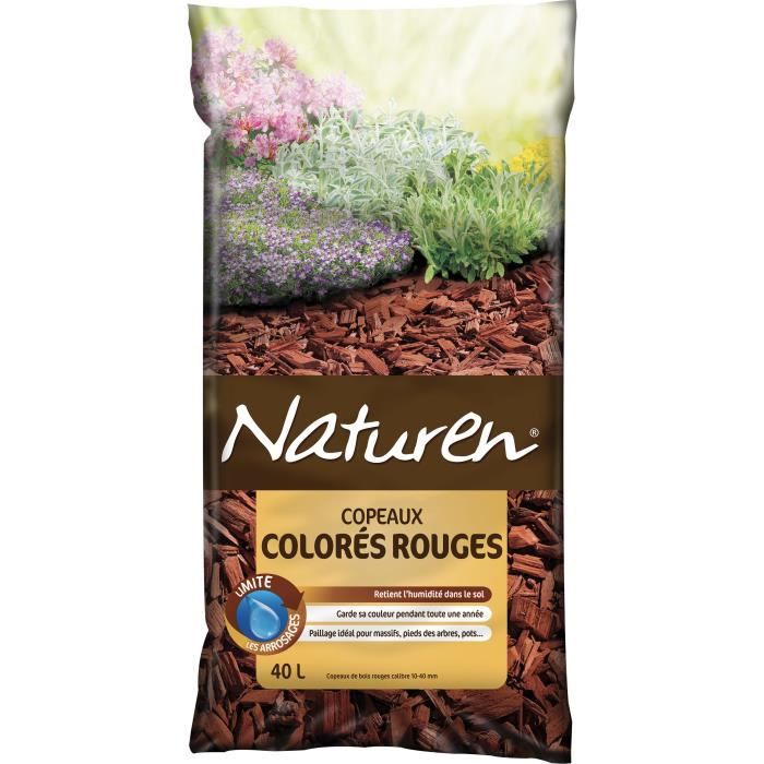 NATUREN Copeaux Colorés Rouges - 40L - 3