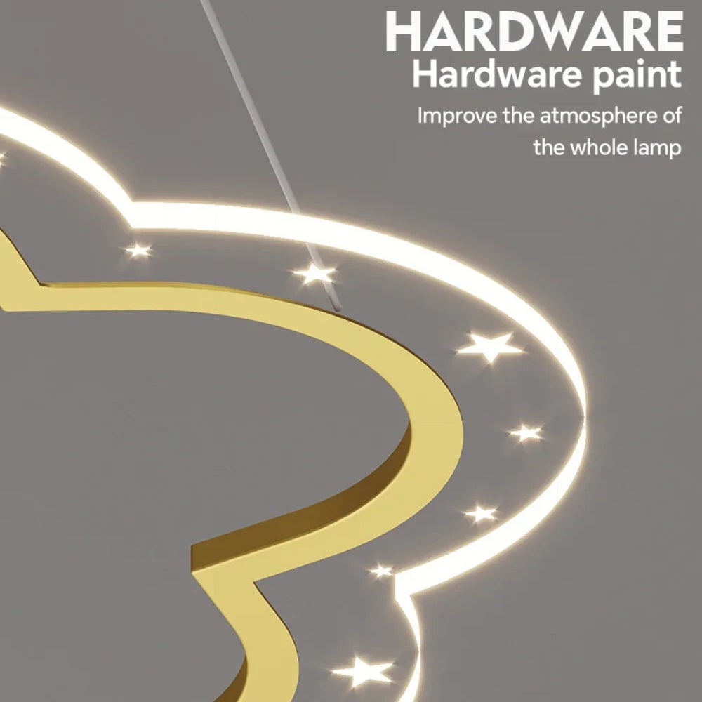 LOLLANDA Lustre pour chambre d'enfant, lustre en forme de fleur rose. Luminaire décoratif, blanc froid - 4