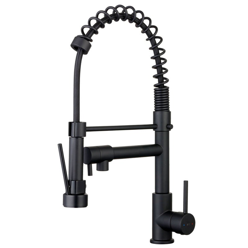 Bateria kuchenna z wyciąganą wylewką ESSEBAGNO Big pro czarna