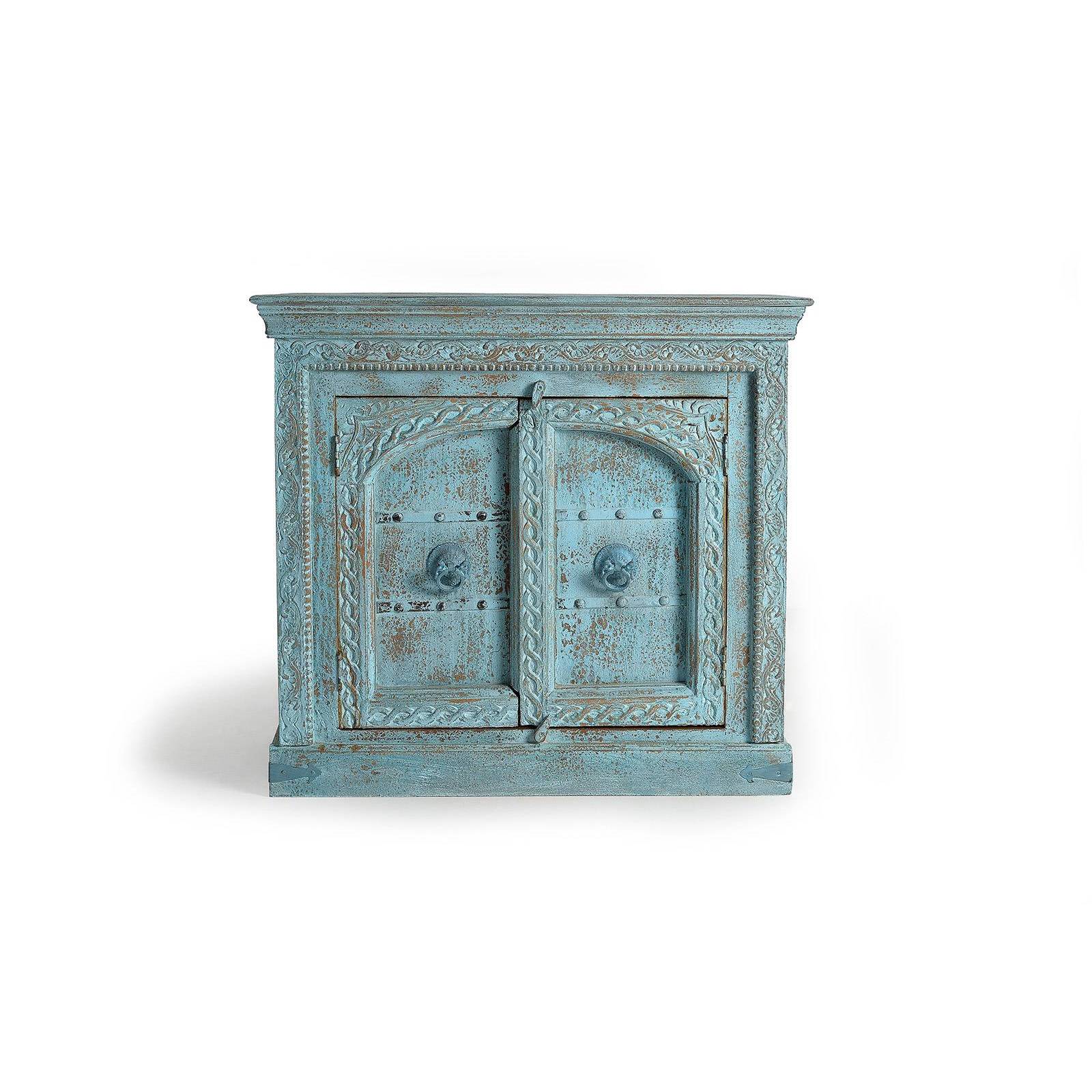 Buffet bois massif turquoise Zozza | Leroy Merlin