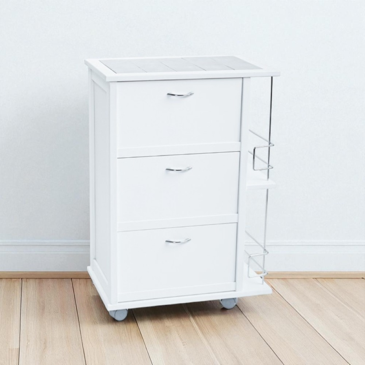 IDMarket - Credenza COSY Con Armadietti E Portabottiglie In - 3