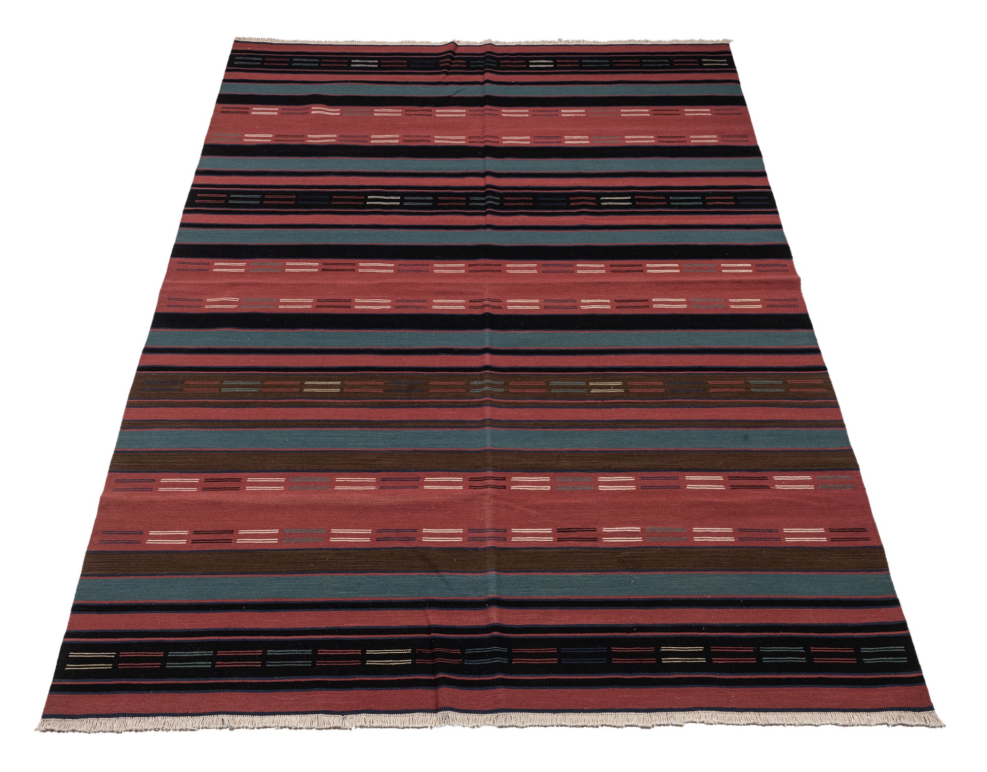 Nowy projekt Oryginalny autentyczny ręcznie robiony kilim Indie 240x170 cm