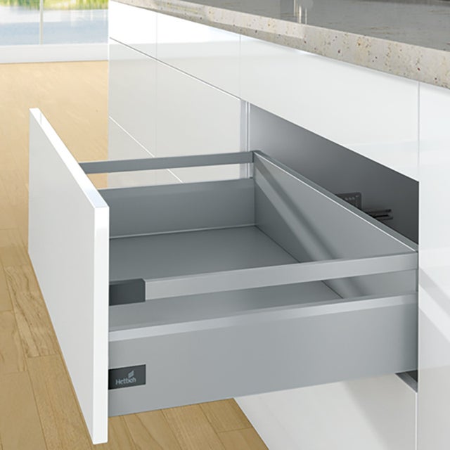 Kit arcitech 126 avec bandeaux hauteur 186 - Décor : Anthracite - Longueur : 350 mm - HETTICH