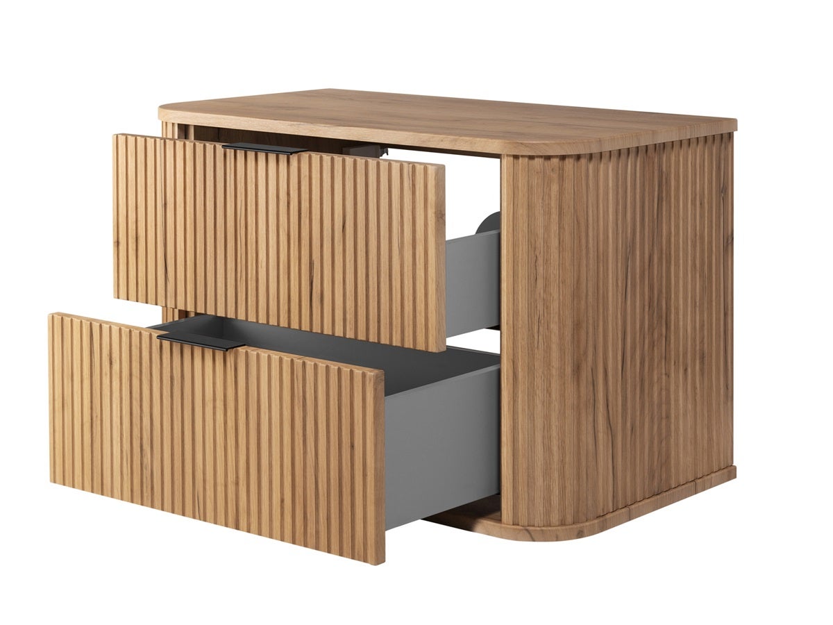 Meuble sous vasque à suspendre GLAMOUR CHÊNE CRAFT D'OR 80 cm - 6